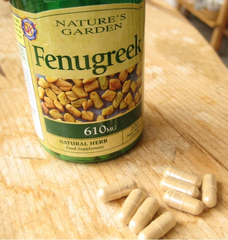 Viên uống lợi sữa Fenugreek Nature's Garden cho mẹ sau sinh - Tăng khả năng tiết sữa và cung cấp dinh dưỡng cho bé - 100 viên