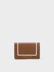 Ví nữ Charles & Keith Astra Contrast Trim Wallet CK6-10681095 Chocolate