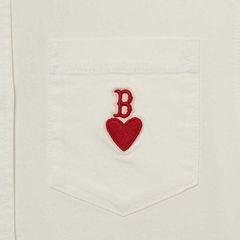 Áo Sơ Mi Ngắn Tay MLB Denim Boston Red Sox Nữ - Thiết Kế Cổ Bẻ, Chất Liệu Cotton Mềm Mại, Thời Trang Thanh Lịch