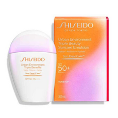 Kem Chống Nắng Shiseido Urban Environment Triple Beauty Emulsion SPF50+ PA++++ - Bảo Vệ Da, Dưỡng Ẩm, Dễ Dàng Làm Đẹp
