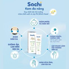 Kem Sachi Dưỡng Ẩm Giảm Hăm Tã cho Bé từ 0m+ - Kem Đa Năng Hỗ Trợ Làm Dịu Da Nhạy Cảm và Giảm Kích Ứng