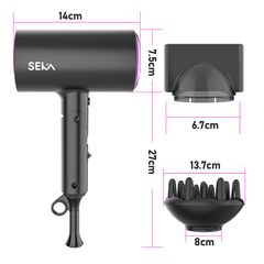 Máy Sấy Tóc Seka SK2008 - Công Suất 2200W, 3 Chức Năng Sấy, Chống Khô Tóc, Thiết Kế Nhỏ Gọn, Bảo Hành 12 Tháng