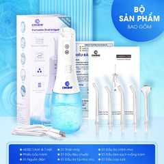 Máy tăm nước Chido WF-238 Chống Nước IPX7 - 5 Chế Độ Vệ Sinh Răng Miệng Hiệu Quả, Công Nghệ Sóng Xung, Pin Lithium, Dung Tích 400ml
