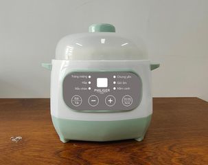 Nồi Nấu Chậm Philiger 1L - Hấp Cách Thủy Đa Năng Dễ Dùng, Nấu Cháo Nhuyễn, Giữ Dinh Dưỡng Cho Bé