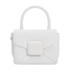 Túi Charles & Keith Geometric Push-Lock Top Handle Bag CK2-50151254 White