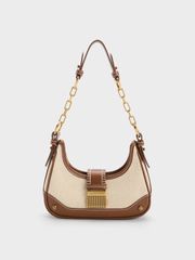 Túi nữ Winslet Canvas Belted Hobo Bag CK2-40271053 Chocolate