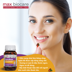 Viên nhai Max Biocare Auscalmax hỗ trợ sức khỏe xương, cơ - Bổ sung Vitamin K2, D3, Canxi hữu cơ cho người lớn và trẻ nhỏ