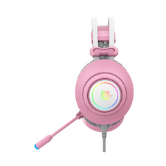 Tai nghe Zidli SCORE SH320V Pink - Tai Nghe Gaming Có Mic Khử Tiếng Ồn, Đèn RGB, Âm Thanh Chất Lượng Cao, Thiết Kế Nữ Tính