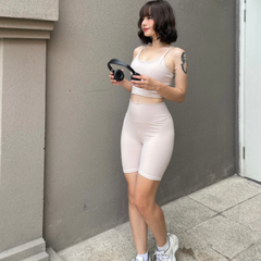 Bộ Đồ Tập Gym Nữ S230109 - Áo Bra và Quần Biker Short Co Giãn 4 Chiều, Thoải Mái Cho Yoga & Gym