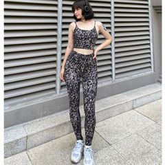 Bộ Đồ Tập Gym Nữ S230110 - Áo Bra 2 Dây Phối Quần Legging Cạp Cao Tôn Dáng Thoải Mái, Chất Liệu Co Giãn, Phù Hợp Tập Luyện