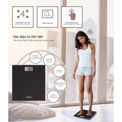 Cân Điện Tử Omron HN 289 - Cân Sức Khỏe Chịu Lực 150kg, Màn Hình LCD Lớn, Thiết Kế Hiện Đại, Dùng Pin CR2032