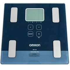 Cân Đo Lượng Mỡ Cơ Thể Omron HBF-224 - Chịu Lực Tối Đa 135kg, Màn Hình LCD, Đo Tỷ Lệ Mỡ Cơ, Đánh Giá Sức Khỏe 4 Người Dùng