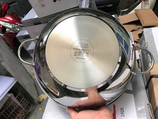 Chảo Xào Sâu Lòng Silit Wok 32cm Thép Không Gỉ - Đa Dụng Cho Bếp Từ, Bếp Ga, Bếp Hồng Ngoại - Nấu Nướng Tiện Lợi, Chính Hãng Đức