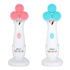 Máy rửa mặt massage Reiwa WT-222-2 - 2 cấp độ, công nghệ Nhật Bản, 3 đầu chải dễ dàng làm sạch, phù hợp cho mọi loại da