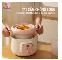 Nồi Nấu Cháo Cách Thủy Kichilachi Nhật Bản Đa Năng, Giữ Dinh Dưỡng Tối Ưu, Chế Độ Hẹn Giờ Thông Minh cho Bé Yêu