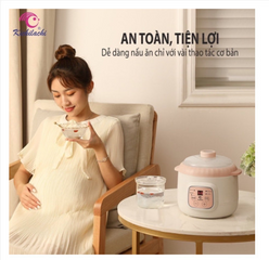 Nồi Nấu Cháo Cách Thủy Kichilachi Nhật Bản Đa Năng, Giữ Dinh Dưỡng Tối Ưu, Chế Độ Hẹn Giờ Thông Minh cho Bé Yêu