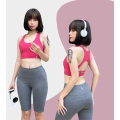 Quần biker short lưng cao QL220830 cho nữ - Chất liệu co giãn 4 chiều, thiết kế thời trang dễ mix đồ, phù hợp gym, yoga, aerobic