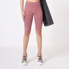 Quần Biker Short Tập Gym Yoga QL210410 Lưng Cao - Chất Liệu Co Giãn, Thấm Hút Mồ Hôi, Nâng Mông Hoàn Hảo Cho Nữ