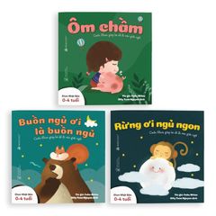 Sách Ehon - Bộ 3 cuốn buồn ngủ ơi là buồn ngủ dành cho bé từ 0 tuổi