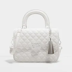 Túi xách Charles & Keith Quilted Top Handle Bag CK2-50680464 White