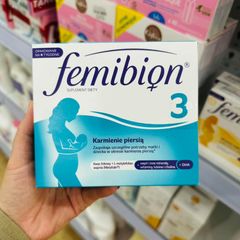 Vitamin tổng hợp Femibion 3 cho phụ nữ sau sinh - Hỗ trợ phục hồi sức khỏe, bổ sung DHA, Axit Folic và Canxi, 56 viên/hộp