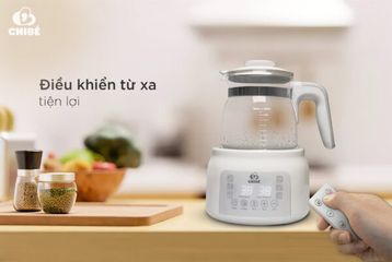 Ấm đun nước pha sữa thông minh Chibé MB002 - Giữ nhiệt 72h, điều khiển từ xa, hiển thị nhiệt độ chính xác, tiện lợi cho mẹ và bé