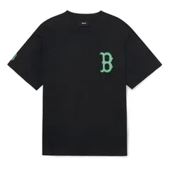 Áo thun MLB Checkerboard Clipping Logo Boston Red Sox 3ATSO0233-43BKS màu đen