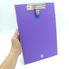 Bìa Trình Ký Đơn Nhựa Elephant 1110F Màu Tím - Bìa Đựng Tài Liệu Chất Liệu Cứng, Kẹp Inox Không Gỉ, Tiện Lợi Cho Cuộc Họp