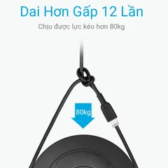 Cáp sạc Anker Powerline II Lightning A8433 dài 1.8m - Thiết kế bền bỉ, sạc nhanh, tương thích với iPhone, iPad, iPod