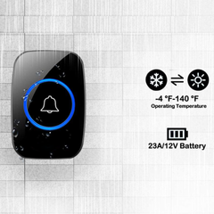 Chuông Cửa Thông Minh Không Dây CTFAST CT-02 - Bộ 2 Chuông, 1 Nút Bấm, 38 Nhạc Chuông, Khoảng Cách 300 Mét, Thiết Bị An Ninh Thông Minh