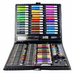 Hộp Bút Sáp và Bút Chì Màu Học Tập 150 Chi Tiết - Bộ Dụng Cụ Vẽ An Toàn Cho Trẻ Em Thỏa Sức Sáng Tạo