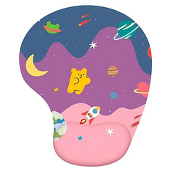 Lót chuột có đệm cổ tay PKA095 Đế chống trượt - Phụ kiện máy tính cho game thủ, chất liệu silicone đàn hồi, thiết kế công thái học