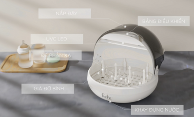Máy tiệt trùng bình sữa sấy khô UVC Fatz Baby Tidy 1 FB4268WM 20L - Giữ sạch và an toàn cho bình sữa của bé 72 giờ