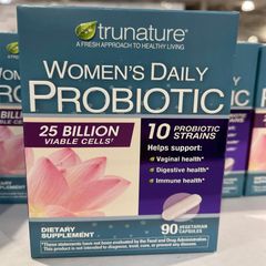 Men Vi Sinh Trunature Women's Daily Probiotic - 90 Viên Hỗ Trợ Tiêu Hóa và Sức Khỏe Phụ Khoa cho Phụ Nữ