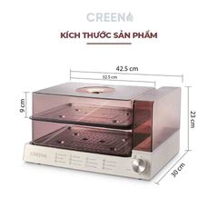 Nồi Hấp Điện Đa Năng Creen CR-135CF - 13.5L, 1200W, Giải Pháp Nấu Ăn An Toàn Giữ Dưỡng Chất, Hấp Thực Phẩm Nguyên Cả Con