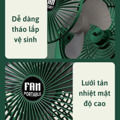 Quạt Tích Điện Để Bàn CTFAST V02 - 3 Tốc Độ Gió, Điều Chỉnh 270 Độ, Thiết Kế Nhỏ Gọn, Di Động, Lưu Thông Không Khí êm ái