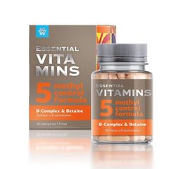 Viên uống B-complex và Betaine Siberian Wellness - Hỗ trợ tim mạch, tăng cường sức khỏe, 30 viên/hộp