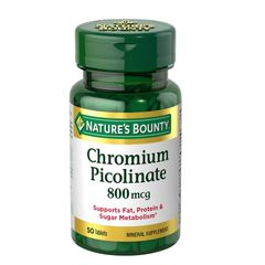 Viên uống Nature's Bounty Chromium Picolinate 800mcg - Hỗ trợ ổn định đường huyết, chiết xuất tự nhiên từ Mỹ, 100% chính hãng