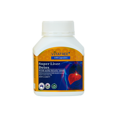 Viên Uống Vitatree Super Liver Detox 100 Viên - Hỗ Trợ Bổ Gan, Thanh Lọc Cơ Thể, Chiết Xuất Cây Kế Sữa, Tăng Cường Hệ Tiêu Hóa
