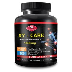 Viên uống X7 Care với Glucosamine HCL 1600mg - Hỗ trợ sức khỏe xương khớp từ Olympian Labs, Mỹ, tăng cường vận động linh hoạt