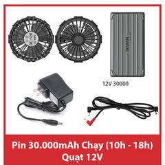 Áo Điều Hòa Sanko Quạt 12V - Pin 30.000mAh, Giúp Giảm Nhiệt Hiệu Quả, Thời Trang Mát Mẻ Cho Ngày Nắng, Perfect Cho Lao Động Ngoài Trời