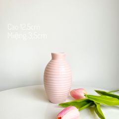 Bình Hoa Mini Bát Tràng Men Bóng Hồng Pastel - Trang Trí Nghệ Thuật Cho Không Gian Nội Thất Sang Trọng