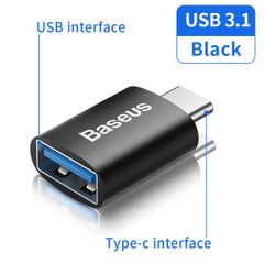 Đầu Chuyển Đổi Baseus USB 3.1 Type C Sang USB - Chất Liệu Cao Cấp, Thiết Kế Nhỏ Gọn, Tương Thích Đa Năng Cho Điện Thoại Và Laptop