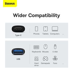 Đầu Chuyển Đổi Baseus USB 3.1 Type C Sang USB - Chất Liệu Cao Cấp, Thiết Kế Nhỏ Gọn, Tương Thích Đa Năng Cho Điện Thoại Và Laptop