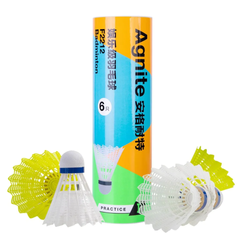 Hộp 6 quả cầu lông Agnite Nylon Siêu Nhẹ và Bền - Màu Trắng Vàng, Dụng Cụ Thể Thao Chất Lượng Cao, Dễ Điều Khiển