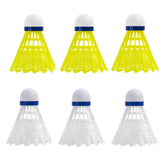 Hộp 6 quả cầu lông Agnite Nylon Siêu Nhẹ và Bền - Màu Trắng Vàng, Dụng Cụ Thể Thao Chất Lượng Cao, Dễ Điều Khiển