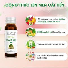 Nucos Detox Enzyme Nhật Bản - Nước Uống Hỗ Trợ Thanh Lọc Cơ Thể Từ 180 Loại Rau Củ, Trái Cây, Cải Thiện Tiêu Hóa, Sắc Đẹp