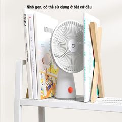 Quạt Tích Điện Mini Để Bàn Xiaomi Mijia ZMYDFS01DM - 4 Tốc Độ Gió, Pin 4000mAh, Thiết Kế Nhỏ Gọn, Động Cơ DC êm ái