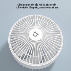 Quạt Tích Điện Mini Để Bàn Xiaomi Mijia ZMYDFS01DM - 4 Tốc Độ Gió, Pin 4000mAh, Thiết Kế Nhỏ Gọn, Động Cơ DC êm ái