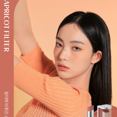Son thỏi lì 3CE Blur Matte Lipstick Apricot Filter màu cam san hô - Chất son mềm mịn, bám màu lâu, Che phủ rãnh môi hoàn hảo, Sản phẩm làm đẹp nữ giới.